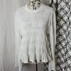 NEW Sugarfox Bell Sleeve White Top - Size 2X